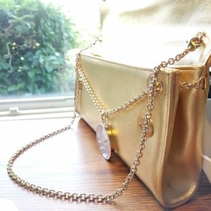 Christian LOUBOUTIN Gold Leather Clutch/Purse